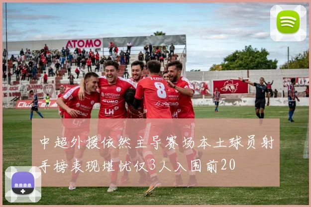 中超外援依然主导赛场本土球员射手榜表现堪忧仅3人入围前20